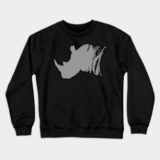 Rhino Profile - Grey Crewneck Sweatshirt